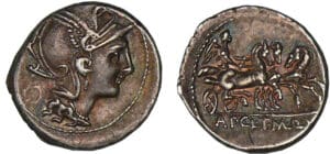 Mallia - Denier (111 - 110 av. J.-C.)