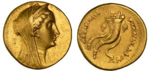 Royaume Lagide - Ptolémée VI - Octodrachme d’or (180-145 av. J.-C.) Royaume Lagide - Ptolémée VI - Octodrachme d’or (180-145 av. J.-C.)