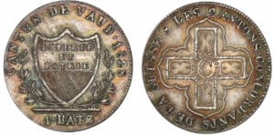 Suisse - Canton de Vaud - 1 batz 1828 Suisse - Canton de Vaud - 1 batz 1828