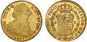 Chili - Charles IIII - 8 escudos 1807 So (Santiago)