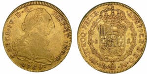 Chili - Charles IIII - 8 escudos 1789 NR JJ (Bogota) Chili - Charles IIII - 8 escudos 1789 NR JJ (Bogota)