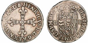 Navarre - Henri III de Navarre, II de Béarn - Quart d'écu 1586 (Pau) Navarre - Henri III de Navarre, II de Béarn - Quart d'écu 1586 (Pau)
