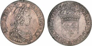 Louis XIV - Ecu à la mèche courte - 1645 A (Paris) Louis XIV - Ecu à la mèche courte - 1645 A (Paris)