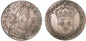 Louis XIV - Ecu à la mèche longue - 1648 N (Montpellier) Louis XIV - Ecu à la mèche longue - 1648 N (Montpellier)
