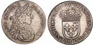 Louis XIV - Ecu au buste juvénile - 2ème poinçon - 1666 & (Aix) Louis XIV - Ecu au buste juvénile - 2ème poinçon - 1666 & (Aix)