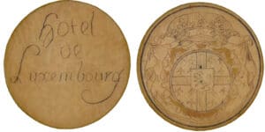 Jeton en os - Hôtel de Luxembourg Jeton en os - Hôtel de Luxembourg