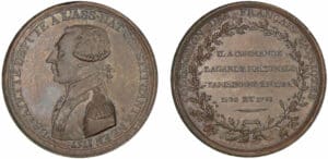 Médaille à l’effigie de La Fayette - Flan bruni Médaille à l’effigie de La Fayette - Flan bruni