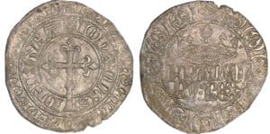 Jean II le Bon - Gros à la couronne - 1ère émission 22 août 1358 Jean II le Bon - Gros à la couronne - 1ère émission 22 août 1358