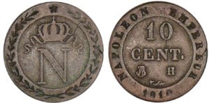 10 centimes Napoléon Ier 1810 H (La Rochelle)