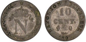 10 centimes Napoléon Ier 1809 Q (Perpignan)