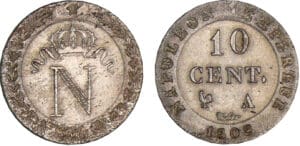 10 centimes Napoléon Ier 1808 A (Paris)
