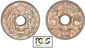 5 centimes Lindauer - Petit module - 1922 (Poissy) 5 centimes Lindauer - Petit module - 1922 (Poissy)