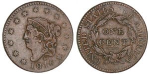 Etats-Unis - One cent Liberty head 1816