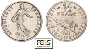 1/2 franc Semeuse 1965 - Piéfort 1/2 franc Semeuse 1965 - Piéfort