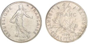 1/2 franc Semeuse 1972 - Piéfort en argent 1/2 franc Semeuse 1972 - Piéfort en argent