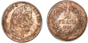 1/4 de franc Louis-Philippe Ier 1832 A (Paris) 1/4 de franc Louis-Philippe Ier 1832 A (Paris)