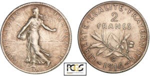 2 francs Semeuse 1914 C 2 francs Semeuse 1914 C