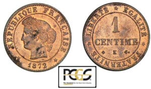 1 centime Cérès 1872 K (Bordeaux)
