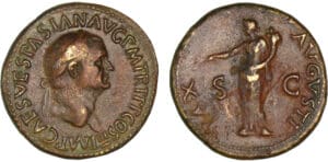 Vespasien - Sesterce (71, Rome) - La Paix Vespasien - Sesterce (71, Rome) - La Paix