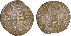 Jean II le Bon - Gros blanc au châtel fleurdelisé Jean II le Bon - Gros blanc au châtel fleurdelisé