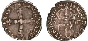 Charles X - Huitième d'écu - 1597 (Toulouse)