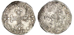 Henri IV - Quart d'écu de Navarre - 1600 (Saint-Palais )