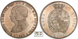 Italie - Parme - Roberto Ier di Bordone - 5 lire 1858