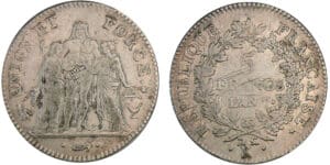 5 francs Hercule union et force - An 7 K (Bordeaux) 5 francs Hercule union et force - An 7 K (Bordeaux)
