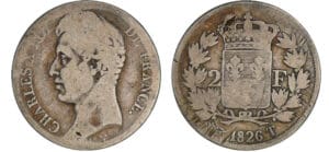 2 francs Charles X 1826 T (Nantes) 2 francs Charles X 1826 T (Nantes)