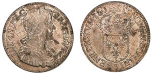 Louis XIV - ½ écu à la mèche longue - 1651 S (Reims)