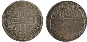 Louis XIV - 15 deniers ou quinzain - 1693 P (Dijon)