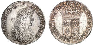 Louis XIV - Ecu de Béarn au buste juvénile - 1664 (Pau)