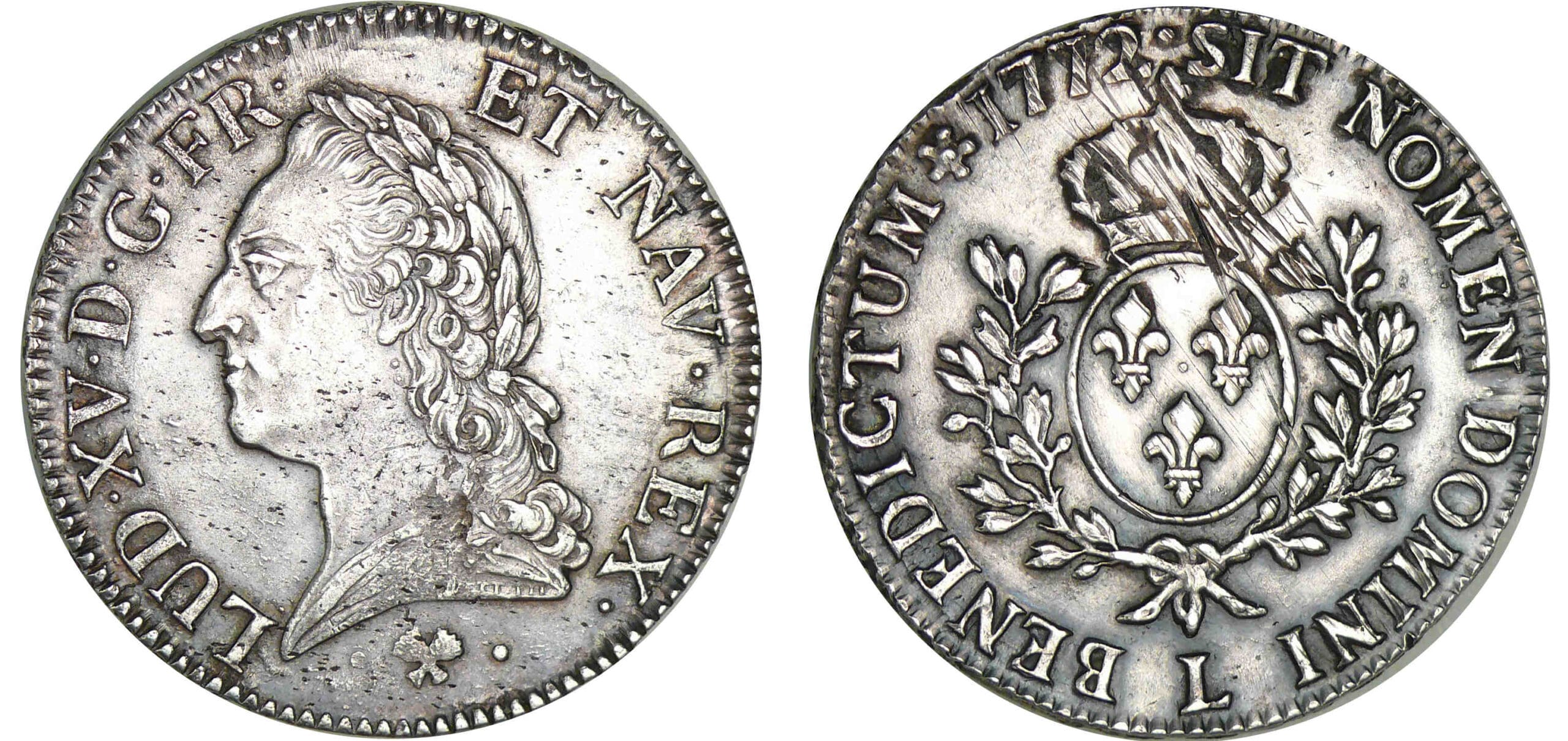 Louis XV - Ecu à la vieille tête - 1772 L (Bayonne) Louis XV - Ecu à la vieille tête - 1772 L (Bayonne)