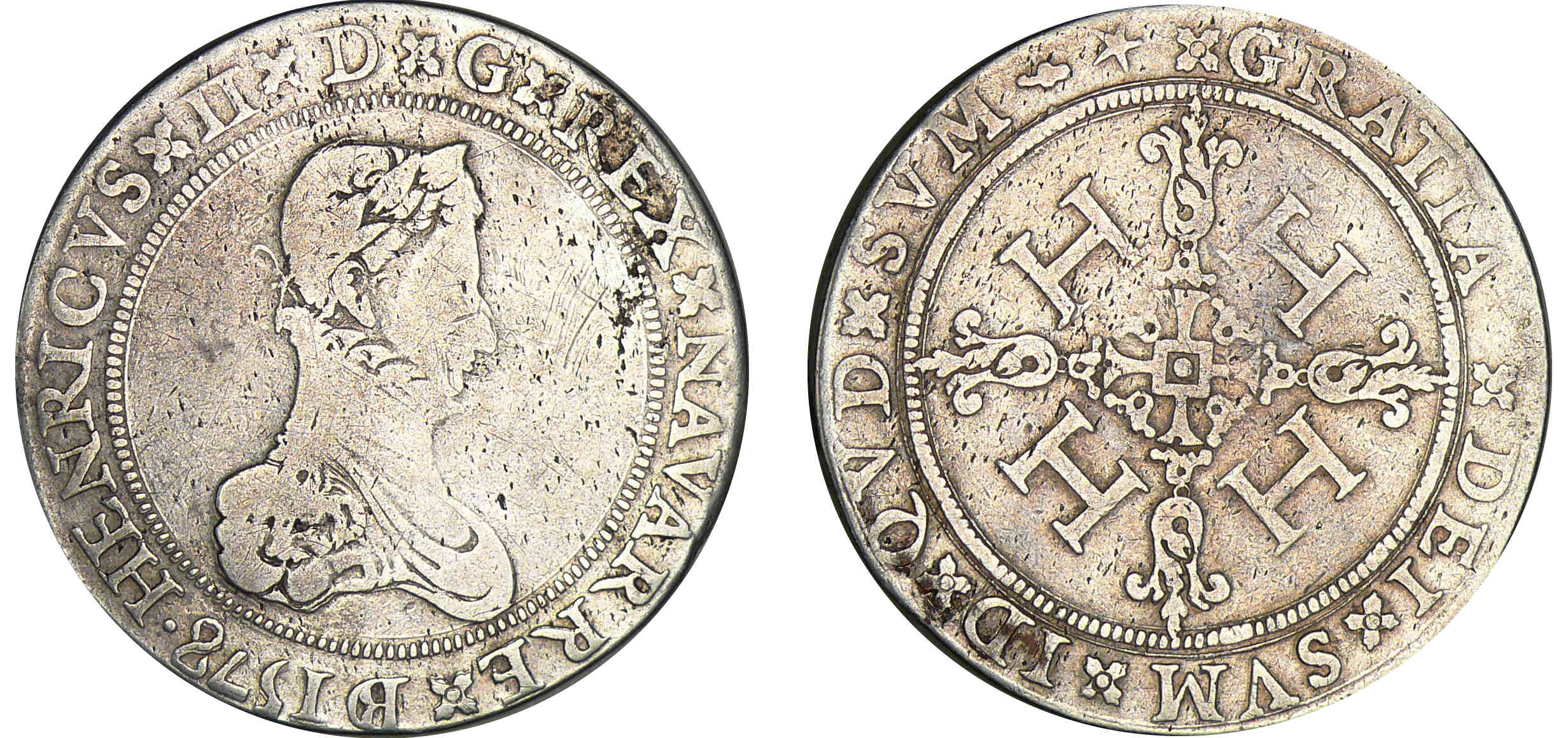 Navarre - Henri III de Navarre, II de Béarn - Franc 1578 (Pau) Navarre - Henri III de Navarre, II de Béarn - Franc 1578 (Pau)