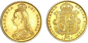 Angleterre - Victoria - 1/2 souverain 1887