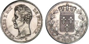 5 francs Charles X - 1er type 1826 A (Paris)