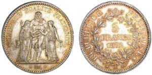 5 francs Hercule 1872 A (Paris)