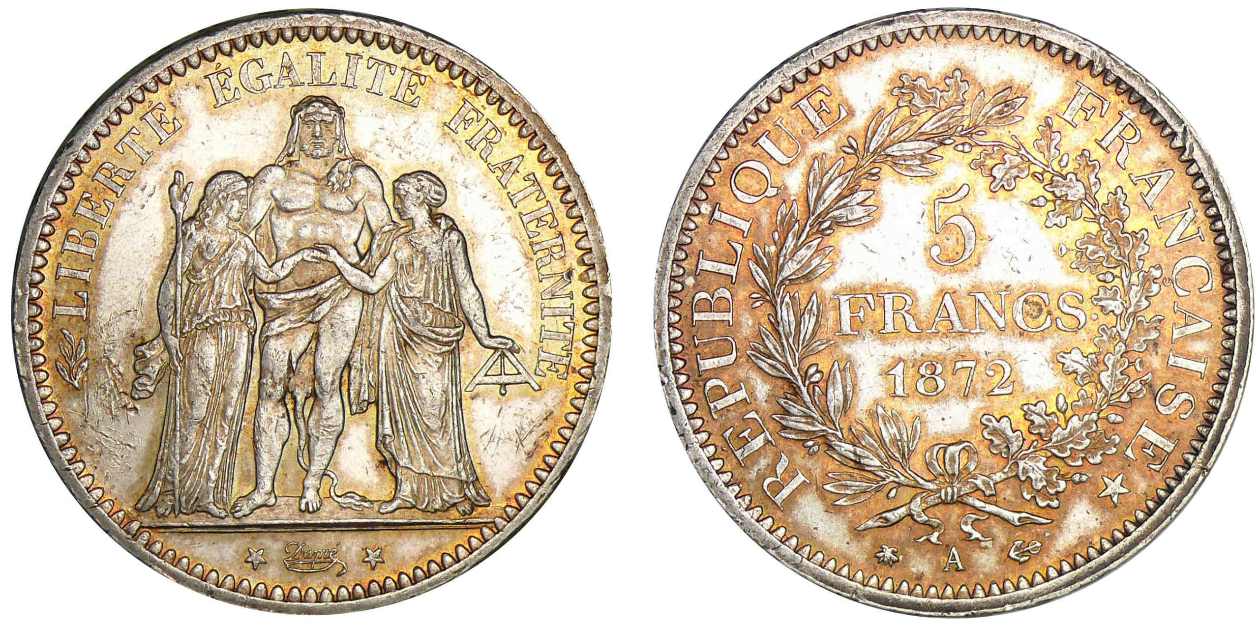 5 francs Hercule 1872 A (Paris) 5 francs Hercule 1872 A (Paris)