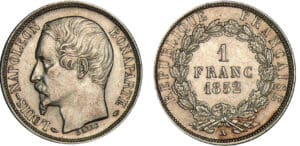 1 franc Louis Napoléon Bonaparte 1852 A (Paris)
