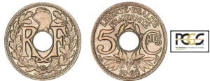 5 centimes Lindauer - Petit module - 1920 5 centimes Lindauer - Petit module - 1920