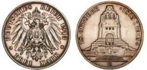 Allemagne - Saxe - Fredrich Auguste III - 3 marks 1913 E