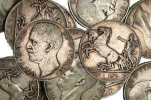 Italie - Vittorio Emanuele III - lot de 15 monnaies de10 lire 1927