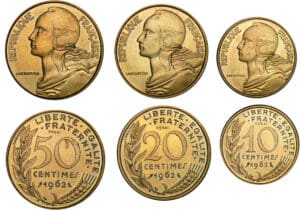 Boitier 50, 20 et 10 centimes 1962 - Essais Boitier 50, 20 et 10 centimes 1962 - Essais