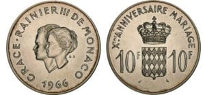 Monaco - 10 francs 1966