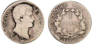1 franc Napoléon empereur 1806 I (Limoges)