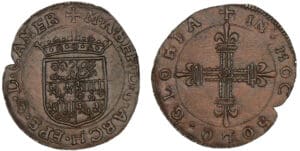 Cambrésis - Maximilien de Berghes - Epeuve en étain bronzé de l'écu d'or, frappé probablement du 19ème Cambrésis - Maximilien de Berghes - Epeuve en étain bronzé de l'écu d'or, frappé probablement du 19ème
