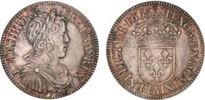 Louis XIV - ½ écu à la mèche longue - 1655 A (Paris)