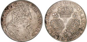 Louis XIV - ¼ écu aux 3 couronnes - 1712 X (Amiens)