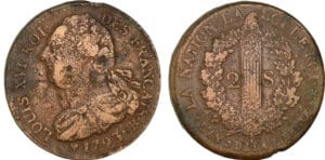 2 sols au faisceau type FRANCAIS 1793 BB (Strasbourg) 2 sols au faisceau type FRANCAIS 1793 BB (Strasbourg)