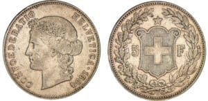 Suisse - 5 francs 1894 B (Berne)